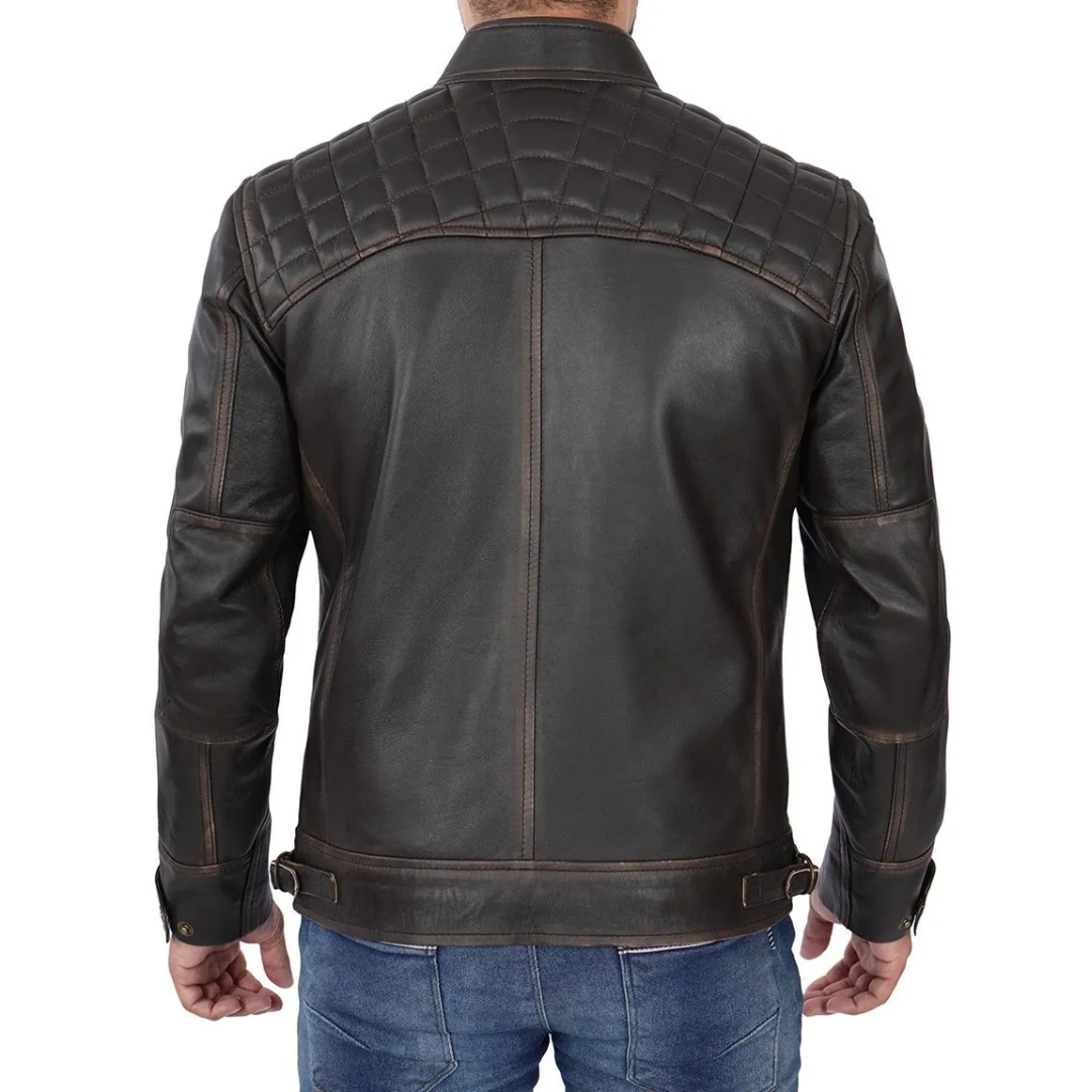 Veste en cuir pour homme