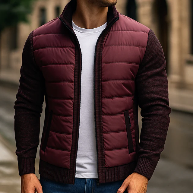 Veste matelassée en maille homme