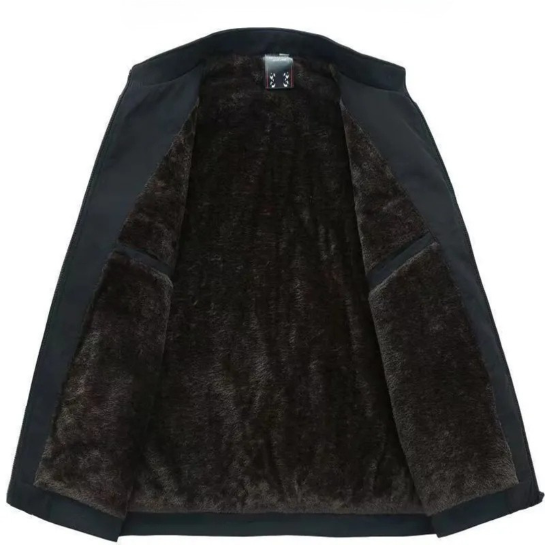 Veste d’hiver en laine avec intérieur en fourrure synthétique