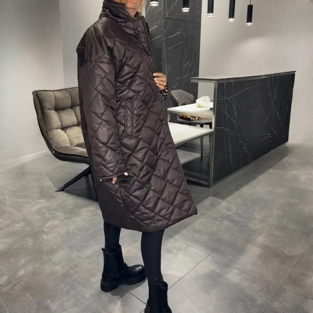 Veste matelassée réversible avec doublure léopard