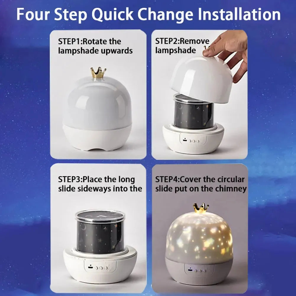 Veilleuse & projecteur pour enfants 2-en-1