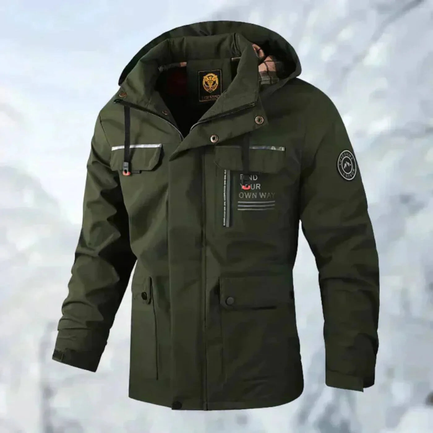 Veste d’hiver à capuche pour homme