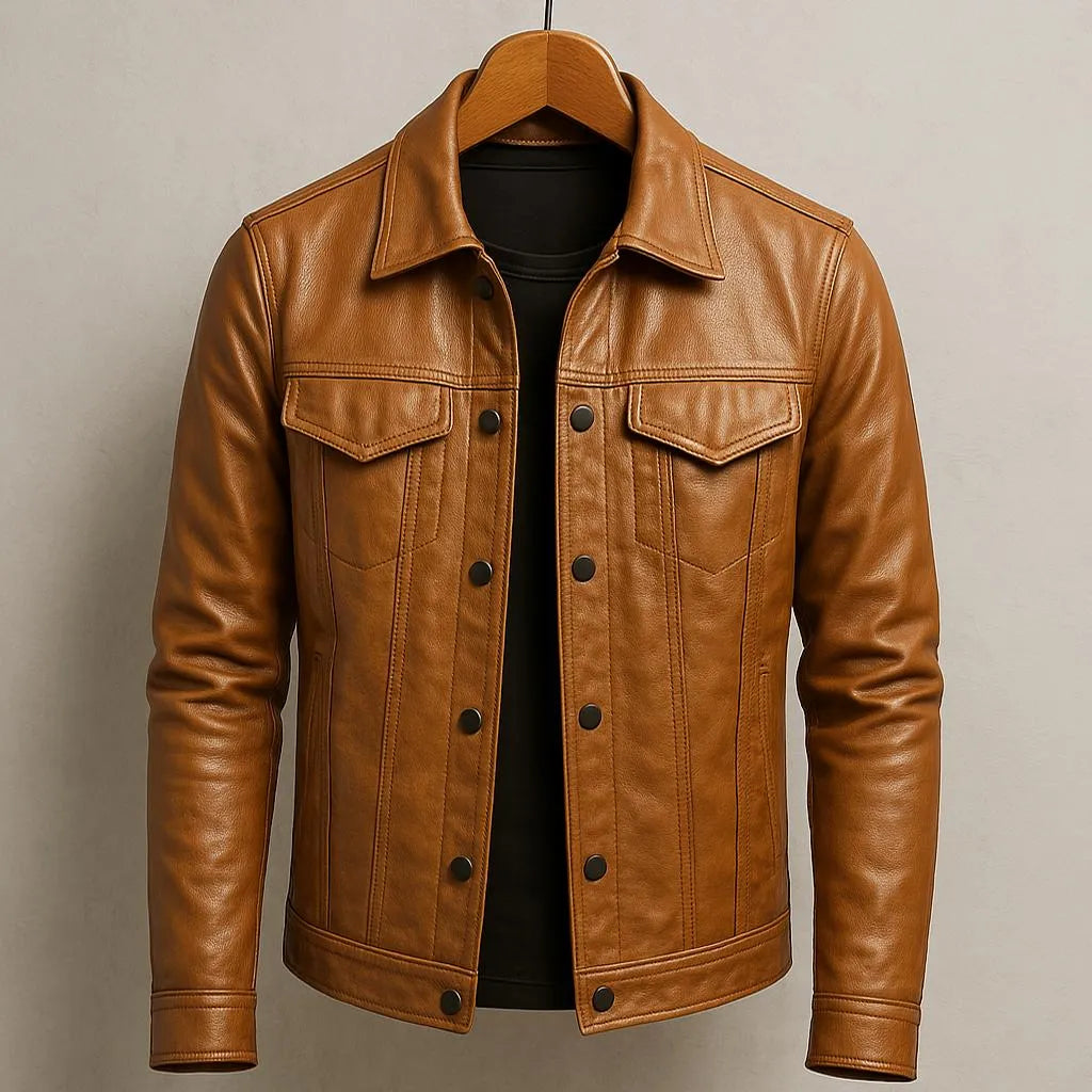 Veste en cuir premium pour homme