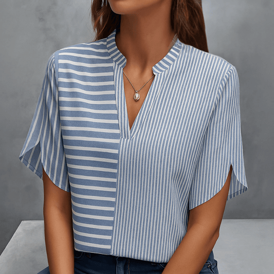 Blouse Décontractée à Rayures