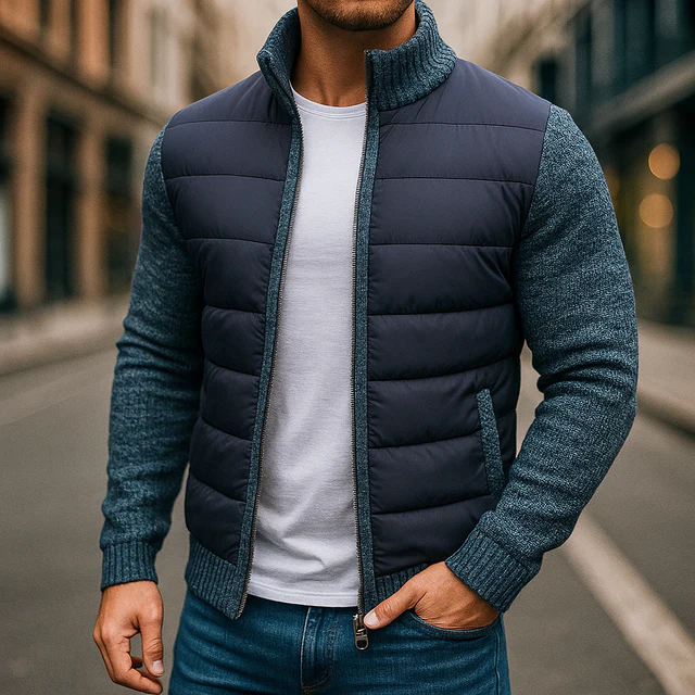 Veste matelassée en maille homme