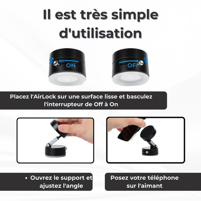 AirLock™ – Support téléphone à ventouse d’une stabilité inégalée