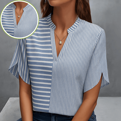 Blouse Décontractée à Rayures
