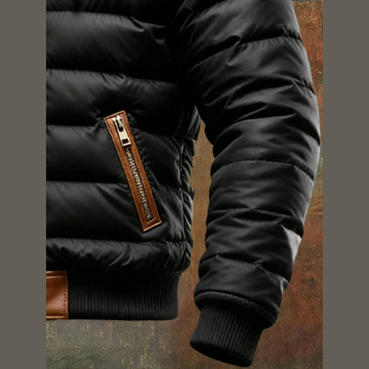 Schwarze Sherpa-Steppjacke
