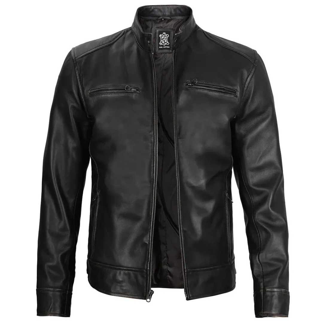 Veste en cuir pour homme