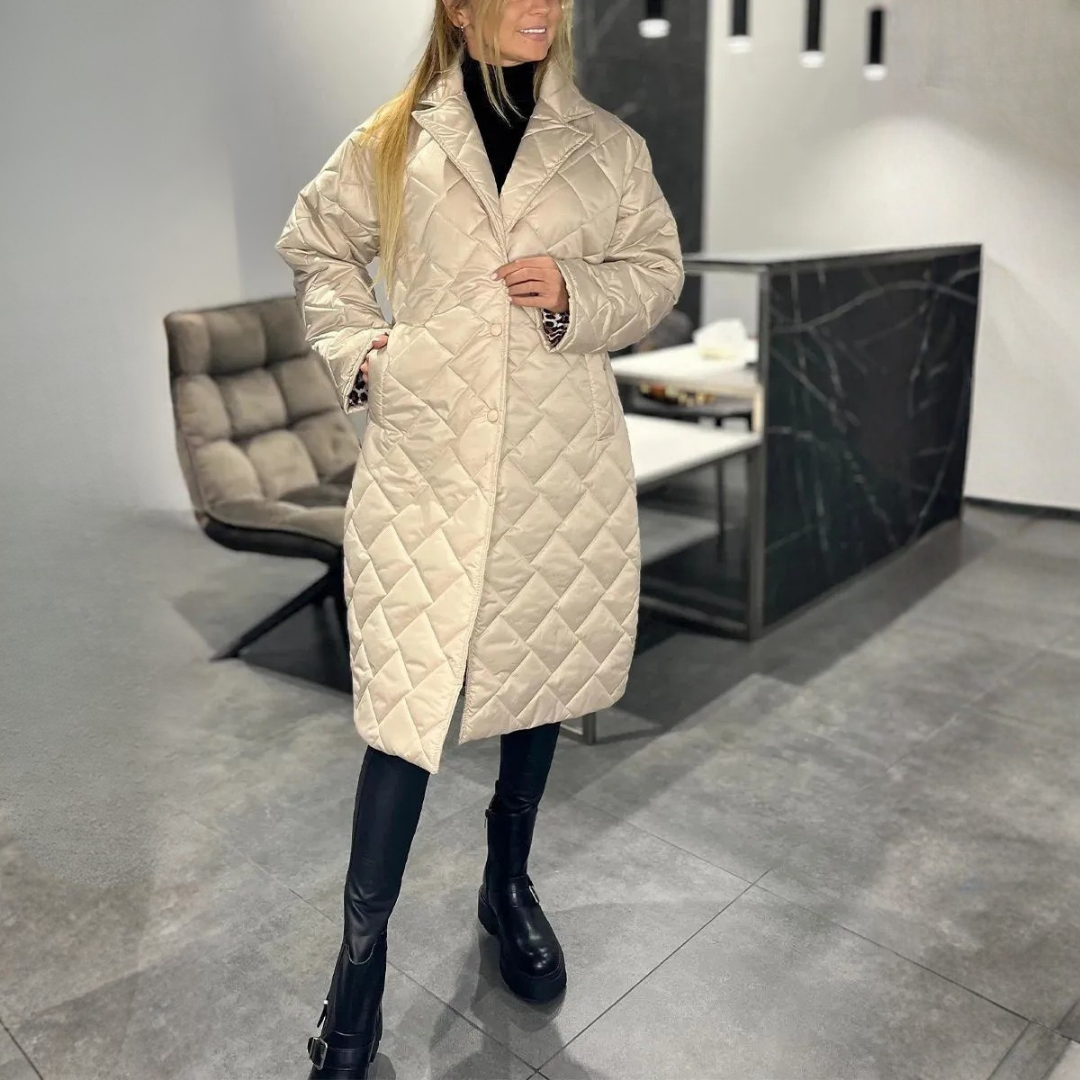 Veste matelassée réversible avec doublure léopard