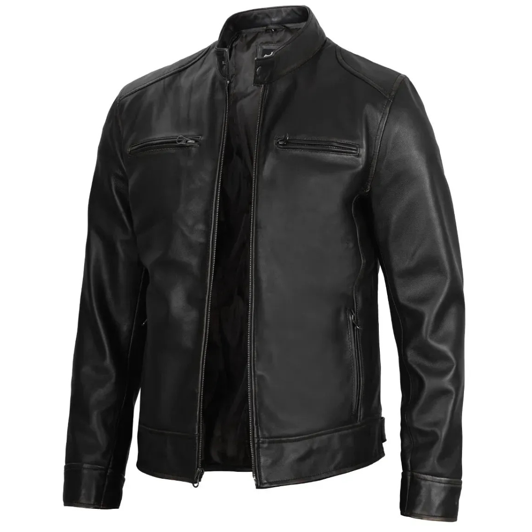 Veste en cuir pour homme