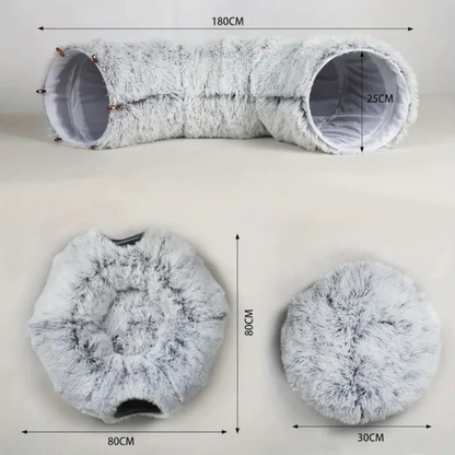 Tunnel douillet pour chats – Pour des moments de calme et de jeu