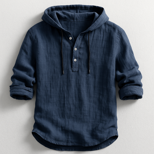 Hoodie Premium à Col Henley