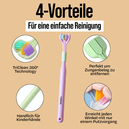 (4 pièces) TripleBrush pour enfants 1-14 ans