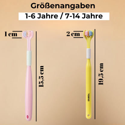 (4 pièces) TripleBrush pour enfants 1-14 ans