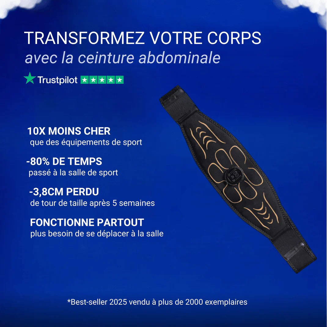 Ceinture d’électrostimulation pour abdominaux