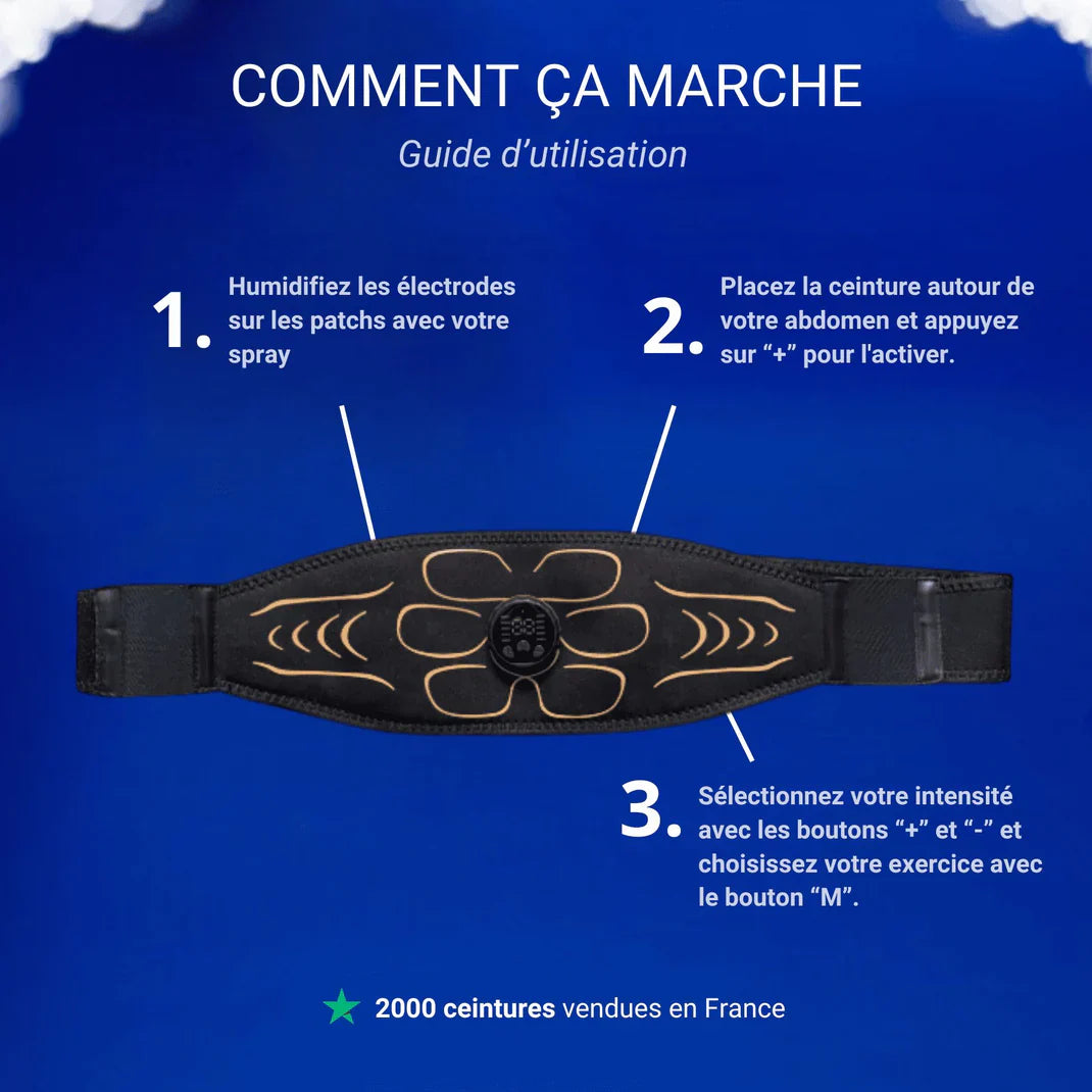 Ceinture d’électrostimulation pour abdominaux